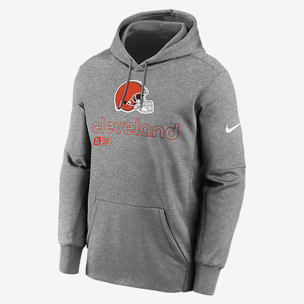 Grey Cleveland Browns Hoodies Pullovers. Nike
